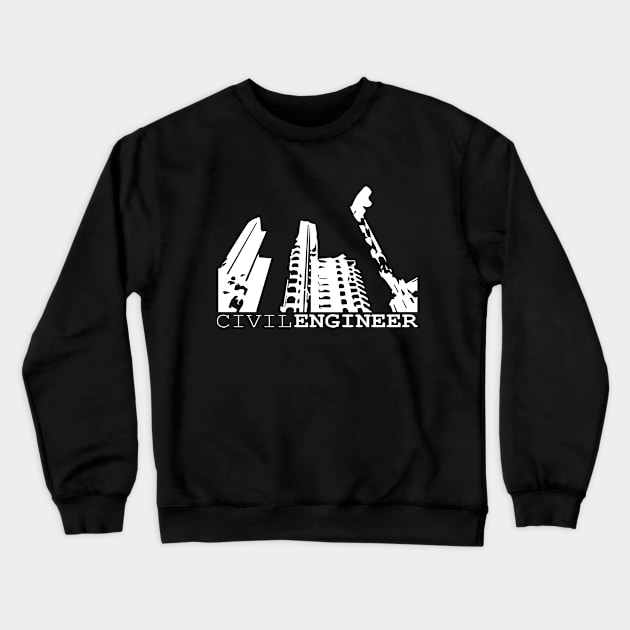 civil engineer, building, engineering Crewneck Sweatshirt by PrisDesign99